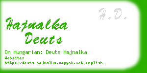 hajnalka deuts business card